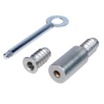 EDWIN Sliding Sash Range - ED33 Detachable Round Sash Stop Solid Brass with a Satin Nickel Finish