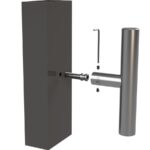 BLU Universal Fixings for HAB Pull Handles Used on Aluminium Profile - Hex Head Version - Pack of 2 316 Stainless Steel