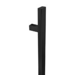 BLU HAB15 Inline Rectangular 'T' Bar Pull Handle 1200mm Long 1000mm Centres 40mm Universal Fixing 316 Satin Stainless Steel with a Matt Black Lacquer Finish