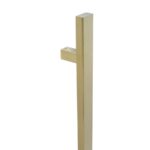BLU HAB15 Inline Rectangular 'T' Bar Pull Handle 900mm Long 700mm Centres 40mm Universal Fixing 316 Stainless Steel in a PVD Satin Brass Finish