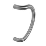 BLU HAB20 'D' Style Commercial Pull Handle 332mm Long 300mm Centres 32mm Diameter Universal Fixing 316 Satin Stainless Steel