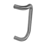 BLU Offset 'D' Commercial Pull Handle Universal Fix 332 x 32mm - 300mm Hole Centres 316 Satin Stainless Steel