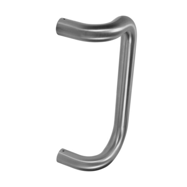 BLU Offset 'D' Commercial Pull Handle Universal Fix 332 x 32mm - 300mm Hole Centres 316 Satin Stainless Steel