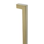 BLU HAB4 Inline Square Mitre Pull Handle 930mm Long 900mm Centres 32mm Universal Fixing 316 Stainless Satin Brass