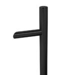 BLU HAB6 Offset Round 'T' Bar Pull Handle 1200mm Long 1000mm Centres 32mm Diameter Universal Fixing 316 Satin Stainless Steel in a Matt Black Lacquer Finish