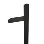 BLU HAB7 Offset Rectangular 'T' Bar Pull Handle 1200mm Long 1000mm Centres 40mm Universal Fixing 316 Stainless Steel with a Matt Black Lacquer Finish