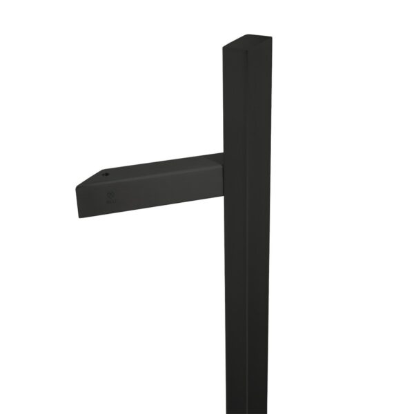 BLU HAB7 Offset Rectangular 'T' Bar Pull Handle 1200mm Long 1000mm Centres 40mm Universal Fixing 316 Stainless Steel with a Matt Black Lacquer Finish