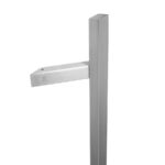 BLU HAB7 Offset Rectangular 'T' Bar Pull Handle 1200mm Long 1000mm Centres 40mm Universal Fixing 316 Satin Stainless Steel
