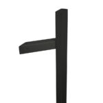 BLU HAB7 Offset Rectangular 'T' Bar Pull Handle 1500mm Long 1300mm Centres 40mm Universal Fixing 316 Stainless Steel with a Matt Black Lacquer Finish