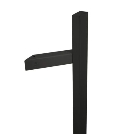 BLU HAB7 Offset Rectangular 'T' Bar Pull Handle 1500mm Long 1300mm Centres 40mm Universal Fixing 316 Stainless Steel with a Matt Black Lacquer Finish