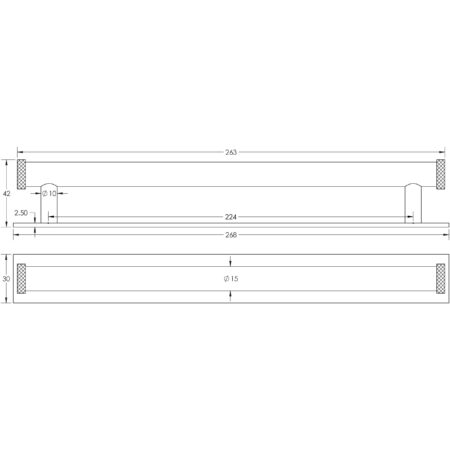Frelan Hoxton Wenlock Cabinet Handles 224mm Ctrs Plain Backplate Antique Brass - Image 2