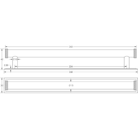 Frelan Hoxton Wenlock Cabinet Handles 224mm Ctrs Stepped Backplate Dark Bronze - Image 2
