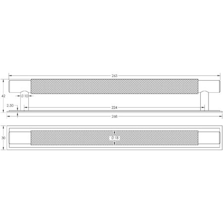 Frelan Hoxton Taplow Cabinet Handles 224mm Ctrs Stepped Backplate Matt Black - Image 2