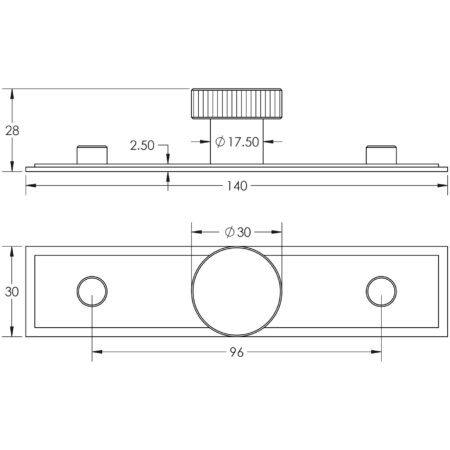 Thaxted Cupboard Knobs 30mm Stepped Backplate Black - Image 2