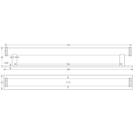 Frelan Hoxton Thaxted Cabinet Handles 224mm Ctrs Plain Backplate Polished Nickel - Image 2