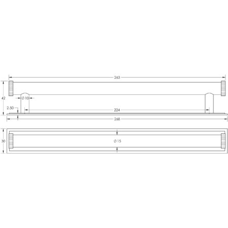 Frelan Hoxton Thaxted Cabinet Handles 224mm Ctrs Stepped Backplate Antique Brass - Image 2