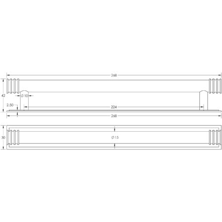 Frelan Hoxton Sturt Cabinet Handles 224mm Ctrs Stepped Backplate Satin Brass - Image 2