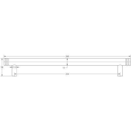 Frelan Hoxton Nile Cabinet Handles 224mm Ctrs Satin Nickel - Image 2