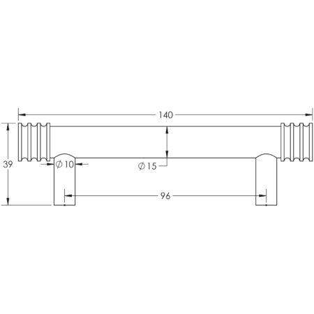 Frelan Hoxton Sturt Cabinet Handles 96mm Ctrs Satin Brass - Image 2