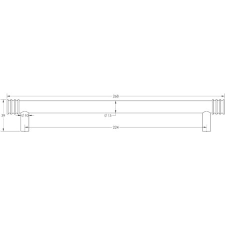 Frelan Hoxton Sturt Cabinet Handles 224mm Ctrs Satin Nickel - Image 2