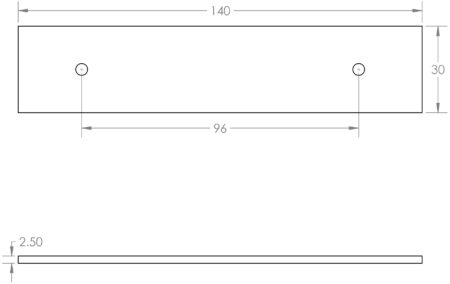 Frelan Hoxton Fanshaw Backplates for Cabinet Handles 140x30mm Satin Brass - Image 2