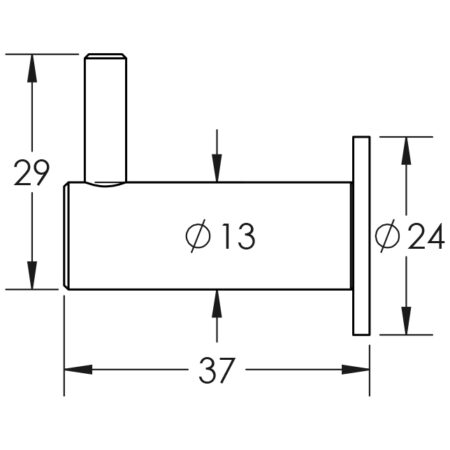 Hoxton Cupboard Hooks 37mm Antique Brass - Image 2