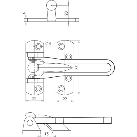 Frelan Jedo Security Door Guards Satin Chrome - Image 2