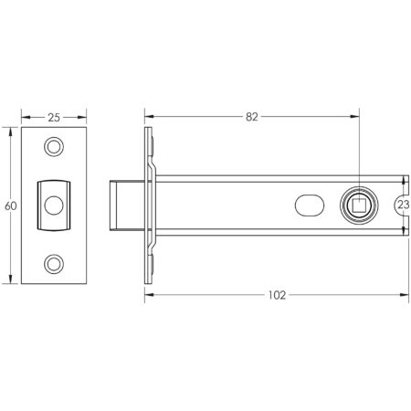 Jedo Heavy Duty Tubular Deadbolts 102mm Satin Stainless Steel - Image 2