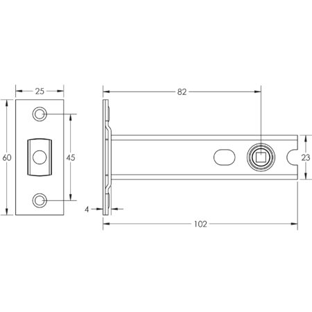 Jedo Heavy Duty Tubular Deadbolts 102mm Polished Stainless Steel - Image 2