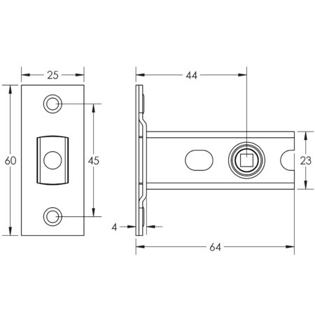 Jedo Heavy Duty Tubular Deadbolts 64mm Satin Brass - Image 2