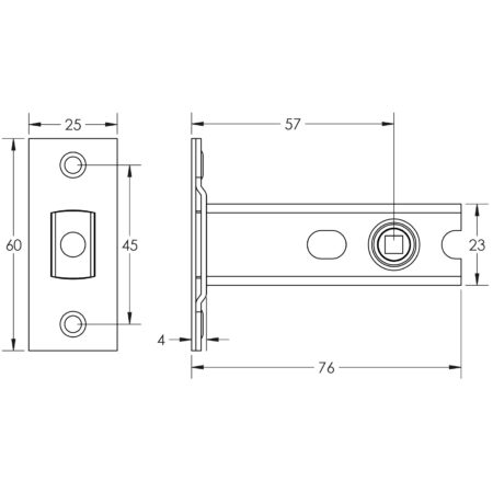 Jedo Heavy Duty Tubular Deadbolts 76mm Polished Stainless Steel - Image 2