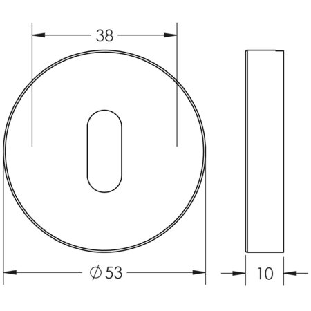 Nero Matt Black Standard Escutcheon 52mm 304g Black - Image 2