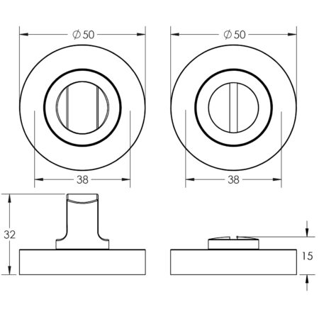 Nero Matt Black Turn & Release 50mm Black - Image 2