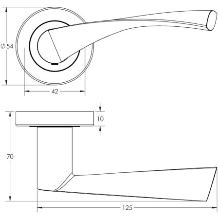 Nero Vecta Black Door Handle - Image 2