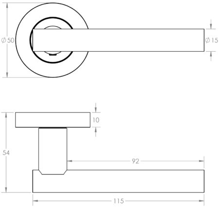 Petra Black Door Handles - Image 2
