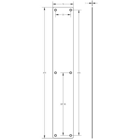 Nero Fingerplates 475x75mm Black - Image 2