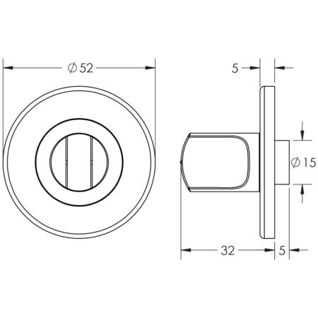 Stainless Steel Standard Turns & Releases with Indicator Grade 304 52x5mm Grade 304 Satin Stainless - Image 2