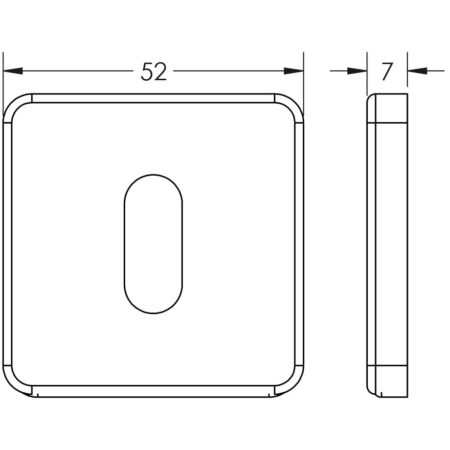 Square Standard Keyway Escutcheon - Image 2