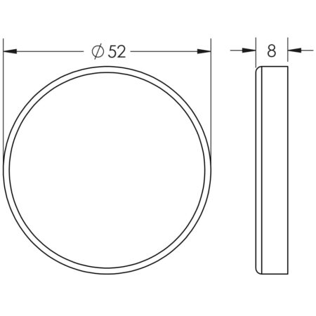 Stainless Steel Blank Escutcheons 52x8mm Satin Stainless Steel - Image 2