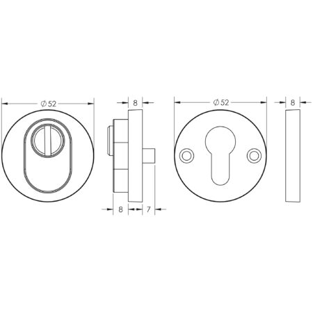 Frelan SSS Armoured Escutcheon Grade 304 Satin Stainless Steel - Image 2