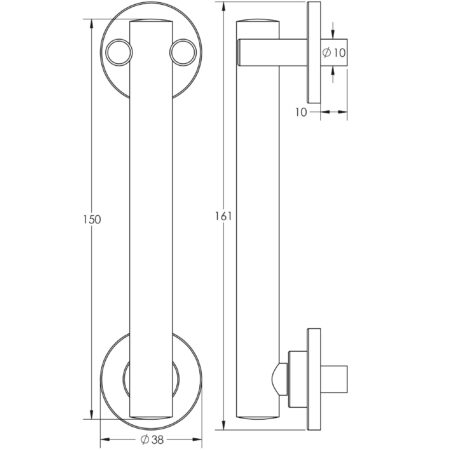 Stainless Steel Door Knockers 150mm Satin Stainless Steel - Image 2