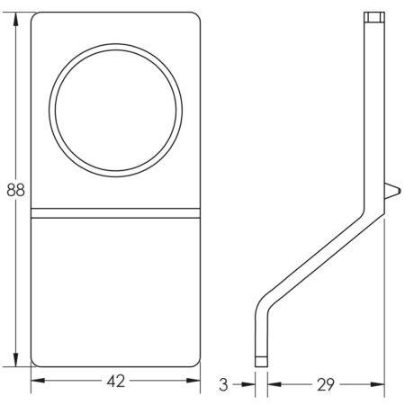Cylinder Pull for Round Cylinder Satin Stainless Steel - Image 2