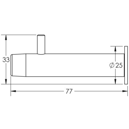 Frelan Buffered Hat & Coat Hook 75mm Satin Stainless Steel - 77mm - Image 2