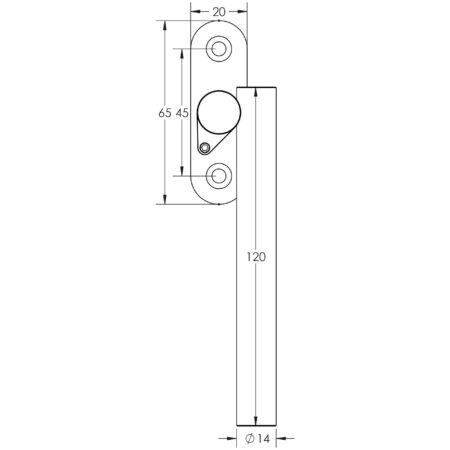 Stainless Steel Locking Espagnolette Window Fastners 120mm Satin Stainless Steel - Image 2