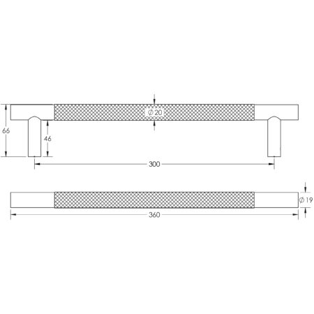 Bari Pull Handles 300mm Polished Chrome Face Fix - Image 2