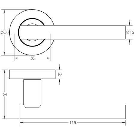 Frelan Petra Door Handles Satin Nickel - Image 2