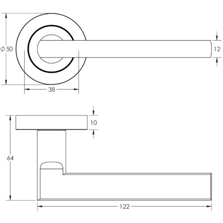 Jet Door Handles in Satin Nickel - Image 2