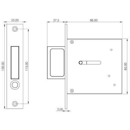 Jedo Sliding Door Edge Pull Dark Bronze - Image 2