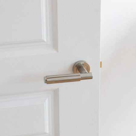 Bloom Satin Nickel Lever on rose - Image 3