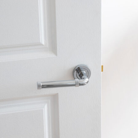 Midtown Polished Chrome lever on rose - Image 3